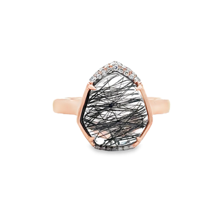 Lady's Rose 14 Karat Modern Halo Fashion Ring one 8.00ct Various Shape