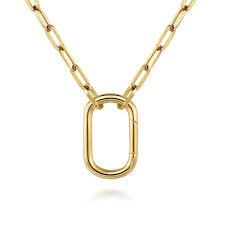 Yellow 14 Karat Rectangle Drop With Hinge Chain Length 17