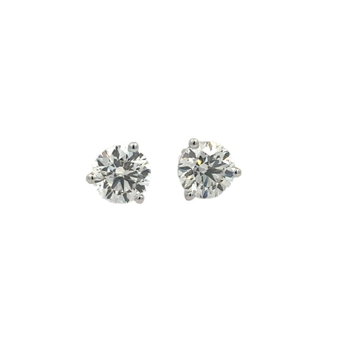Prong Studs Earrings | 14k White