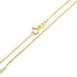 Yellow 14 Karat 1.23Mm Solid Mirror Cable Chain Length 18