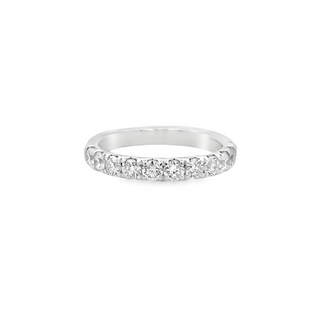 Lady's White 14 Karat Prong Set Anniversary Ring With 11 1.Tw Round H/