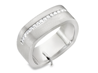 Blaze Diamond Wedding Band | 18k White