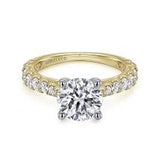 Tapered Cathedral Ring | 14k Yellow