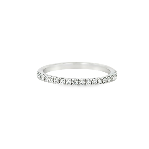 Lady's White 14 Karat Prong Set Lab Created Ring With 19 = 0.25Tw Roun