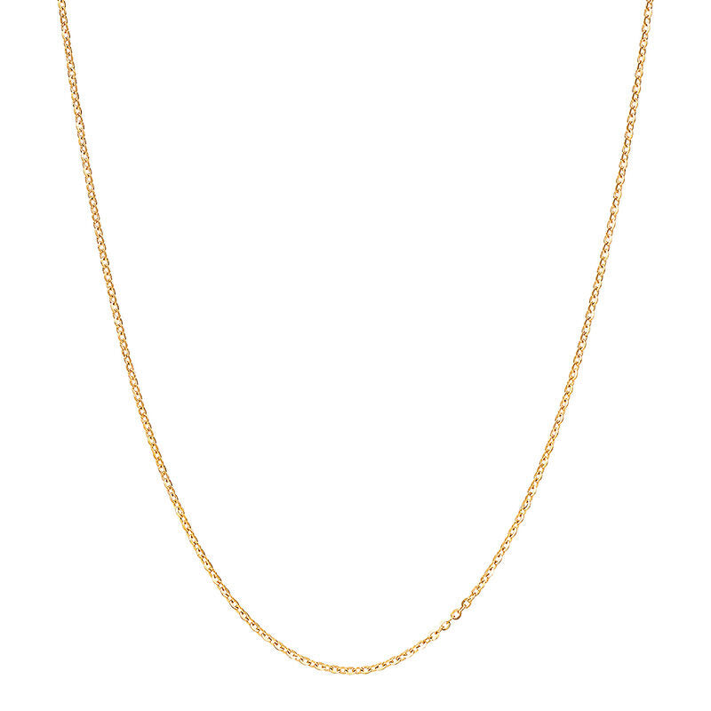 Yellow 14 Karat 1.23Mm Solid Mirror Cable Chain Length 18