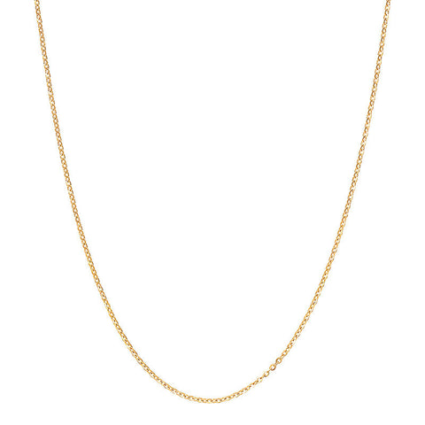 Yellow 14 Karat 1.23Mm Solid Mirror Cable Chain Length 18