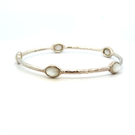Ippolita Rock Candy Oval Mother Of Pearl Bangle | Sterling Silver