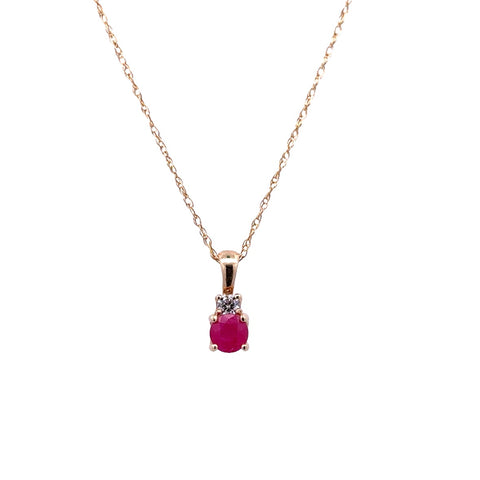 Solitiaire Pendant Necklace | 14k Yellow (0.36ct Round)