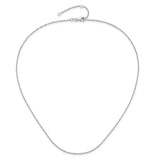 Leslie's 14K White Gold 1.25mm Singapore 1in+1in Adjustable Chain
