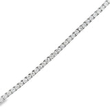 14 Karat White Gold Lab Created Tennis Bracelet Set With Fifty - One Round Lab Created Diamonds 10.72ctw