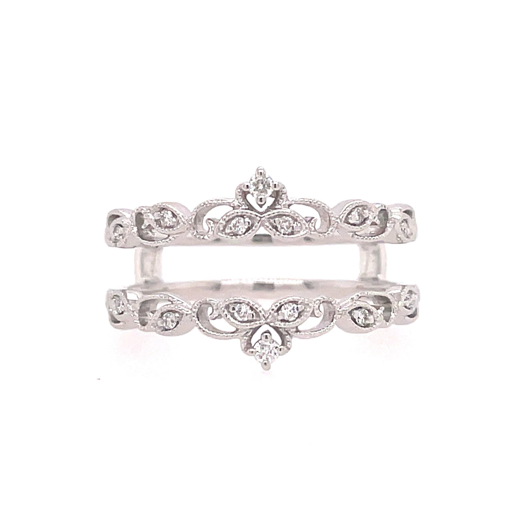 Vintage Guard Ring | 14k White