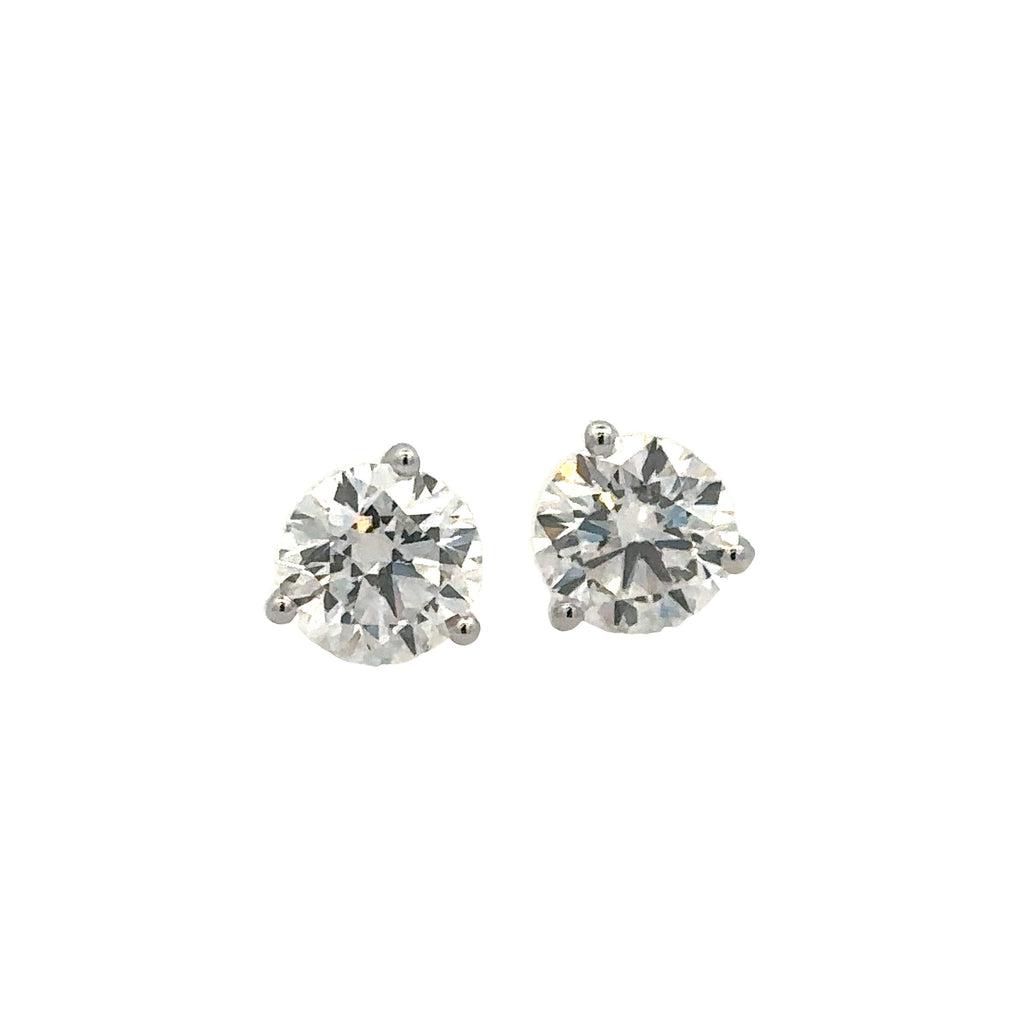 Prong Studs Earrings | 14k White