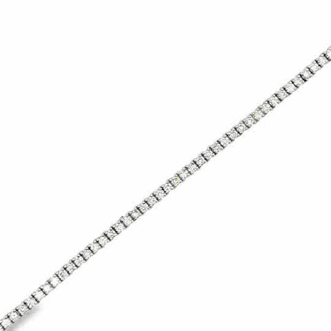 White 14 Karat Traditional Prong Set Bracelet Length 7 = 1.38tw Round