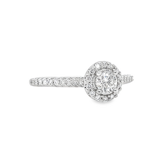 Round Halo Ring | 14k White (0.25ct Round)