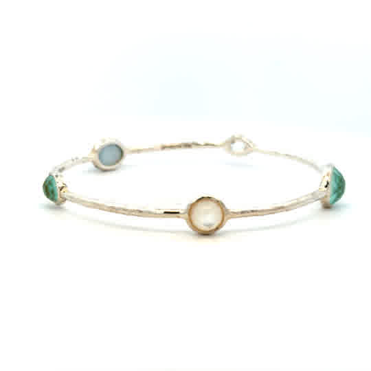 Ippolita Wonderland Quartz Station Bangle | 925 Sterling Silver
