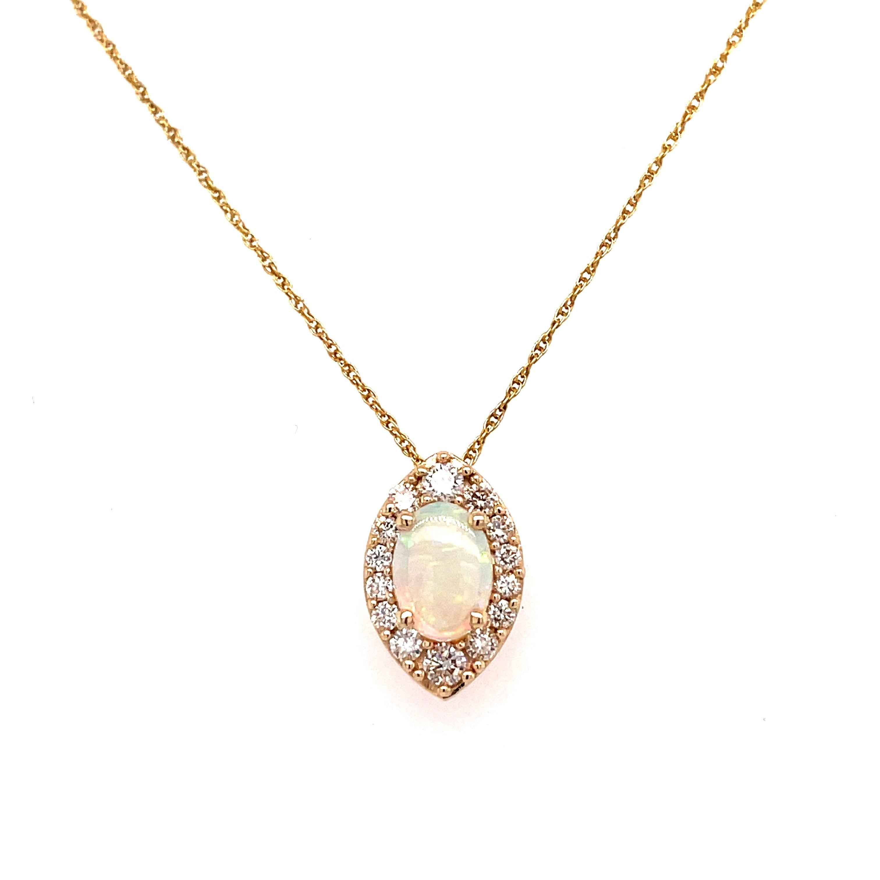 Opal Fashion Necklace | 14kt Yellow Gold
