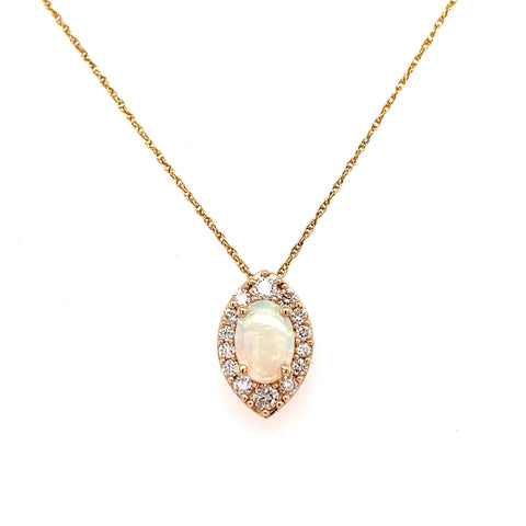 Opal Fashion Necklace | 14kt Yellow Gold