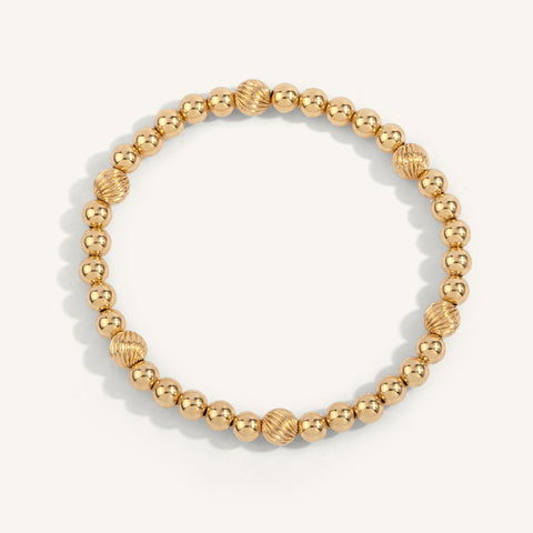 5mm and 6mm Gold Filled Beads, 7''