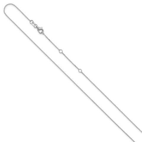 1Mm D/C Square Cable Chain | 14k White