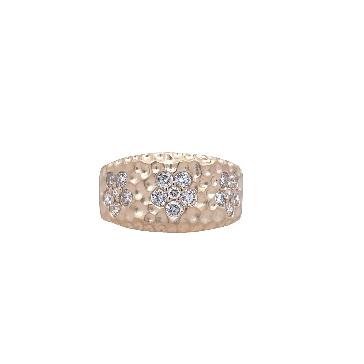 Domed Texture Inlay Fashion Ring | 14k Yellow