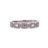 Horizontal Halo Fashion Ring | 14k White