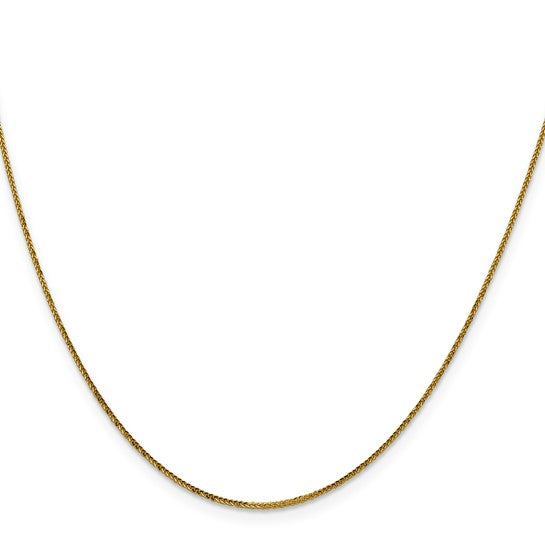 Yellow 14 Karat .8Mm D/C Quadra Wheat Chain Length 16