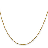 Yellow 14 Karat .8Mm D/C Quadra Wheat Chain Length 16