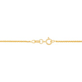 Yellow 14 Karat 1.25Mm Solid Twist Sparkle Criss Cross Chain Length 18