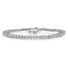 14 Karat White Gold Diamond Tennis Bracelet with 1.14tw Round Brilliant Cut G/H Si1 Diamonds