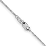 Leslie's White 14 Karat  Gold 1.1mm Flat Cable Chain Length 16