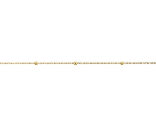 Yellow 14 Karat Cassie, Beaded Forever Bracelet