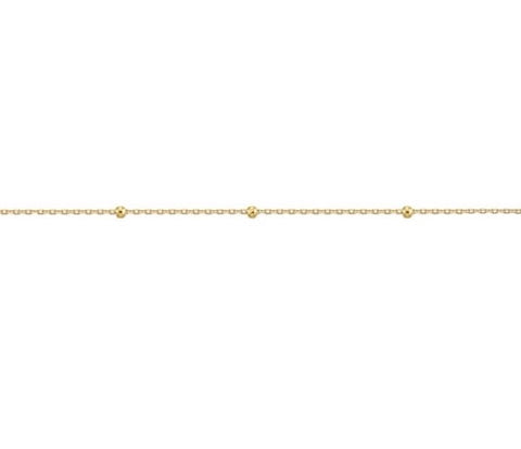Yellow 14 Karat Cassie, Beaded Forever Bracelet