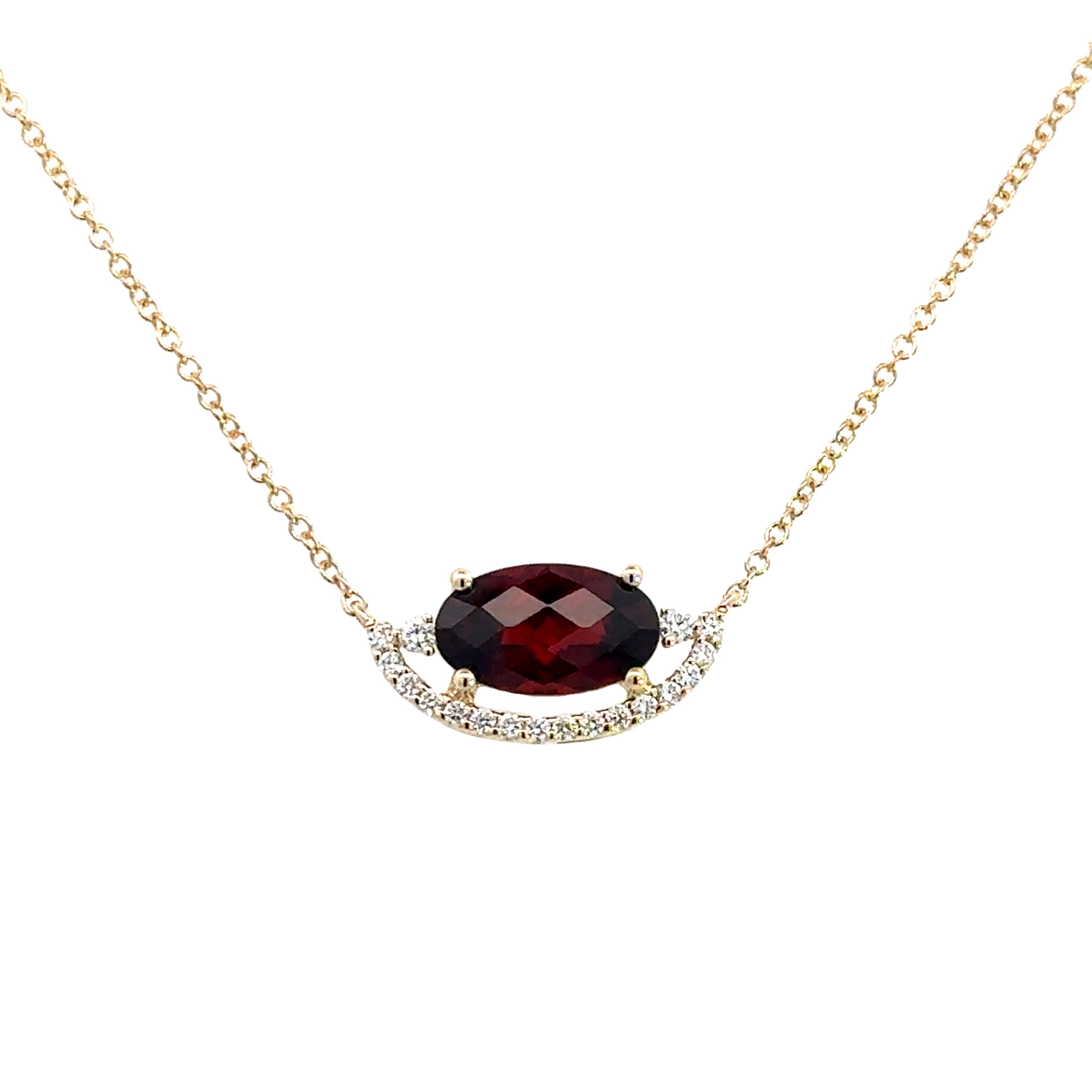 Modern Necklace | 14k Yellow (1.94ct Oval)