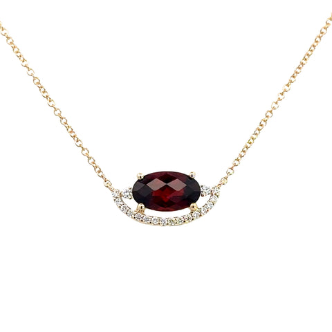 Modern Necklace | 14k Yellow (1.94ct Oval)