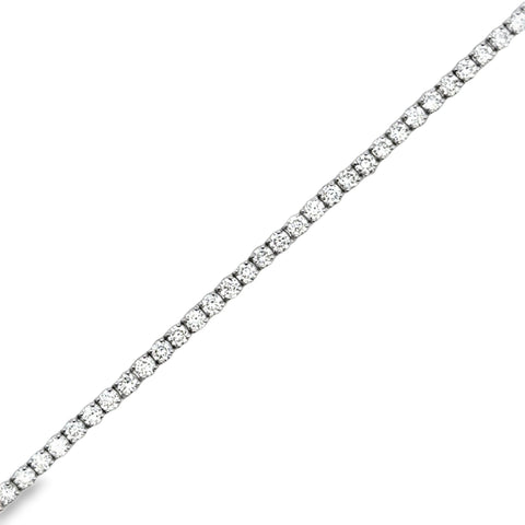 14 Karat White Gold Tennis Bracelet with 2.04ctw Rnd Lab Created Diamonds