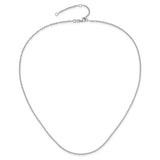 White 10 Karat 1.2Mm Flat Cable Chain Length 18