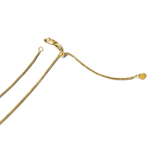 Adjustable Wheat Chain | 14kt Yellow Gold