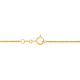 Yellow 14 Karat 1Mm Solid Spiga Wheat Chain Length 18