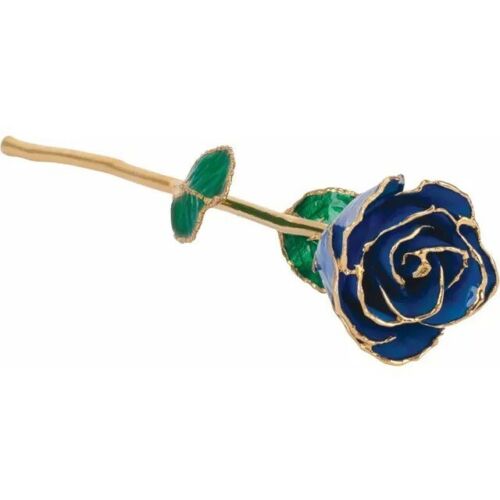 September Birth Month Rose Trimmed In 24 Karat Gold