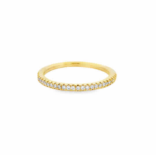 14 Karat Yellow Gold Diamond Wedding Ring with .15ctw Round Brilliant Cut Diamonds