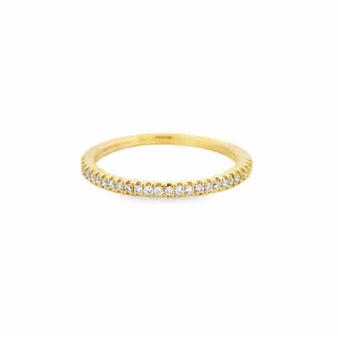 14 Karat Yellow Gold Diamond Wedding Ring with .15ctw Round Brilliant Cut Diamonds