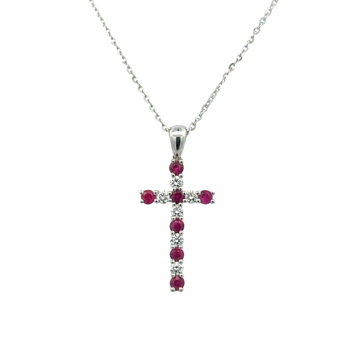 Cross Necklace | 18k White