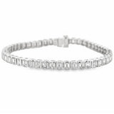 White 18 Karat North-South Bezel Set Tennis Bracelet Length 7 With 52