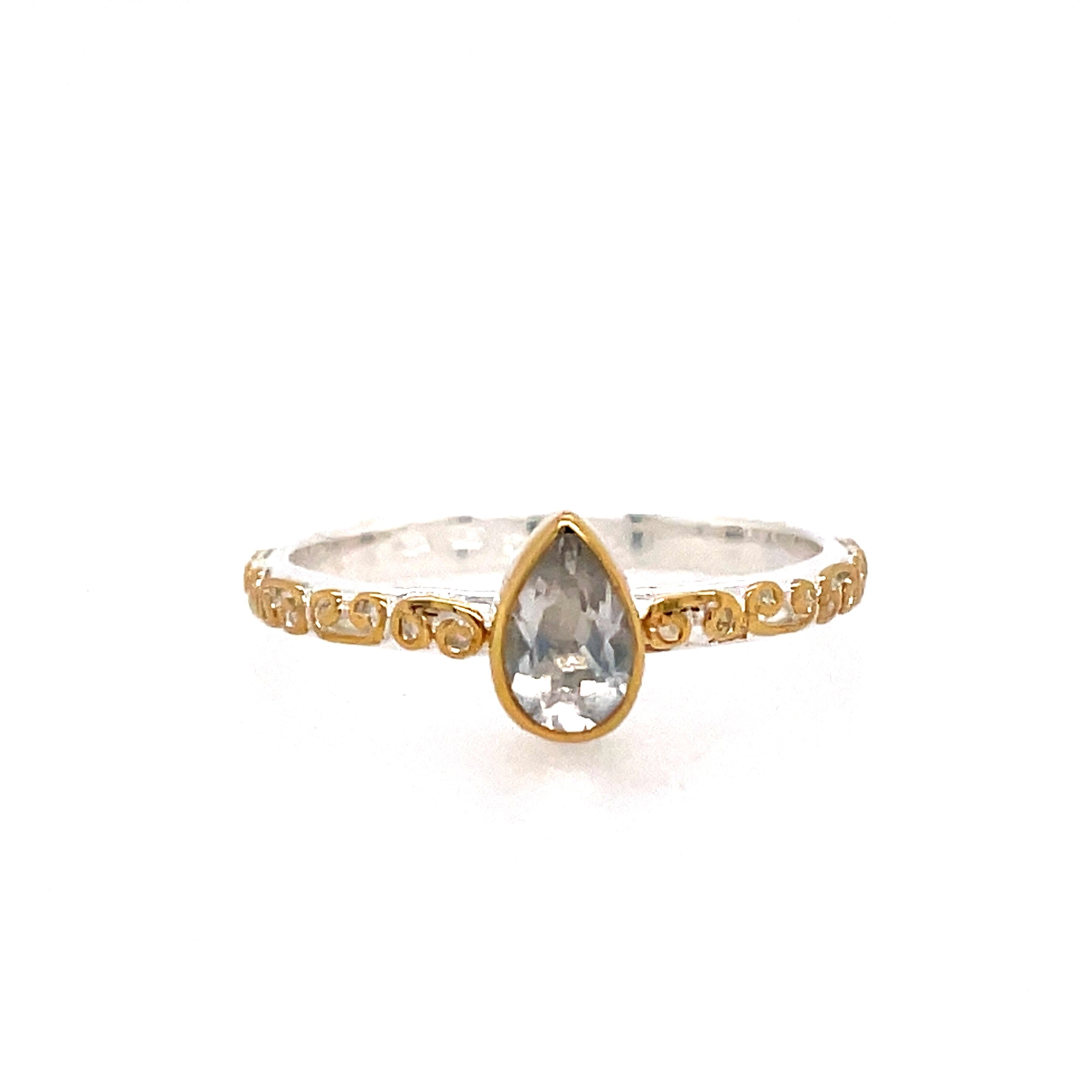 Stackable Ring | Sterling Silver/22k Gold Vermeil