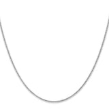 White 10 Karat 1.1Mm Flat Cable Chain Length 18