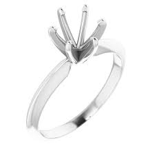 White 14 Karat Six Prong Solitaire To Hold 1.50Ct Remount