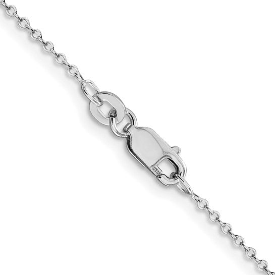 1Mm Cable Rhodium Chain | 925 Sterling Silver