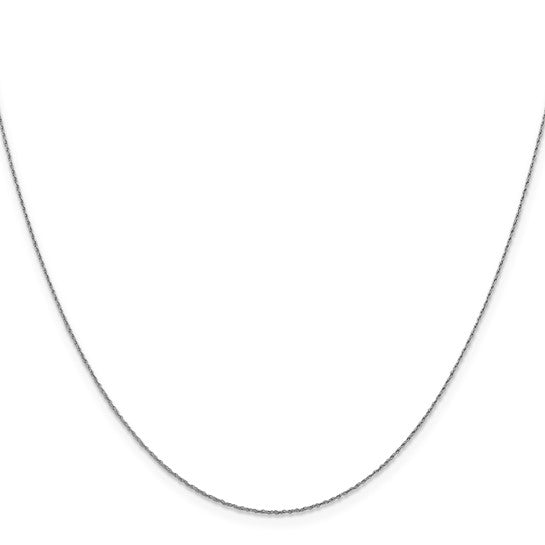 White 14 Karat V-P Pendant Rope Chain Length 18