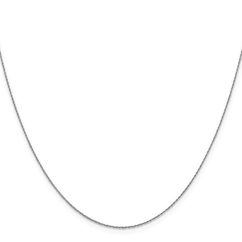 White 14 Karat V-P Pendant Rope Chain Length 18