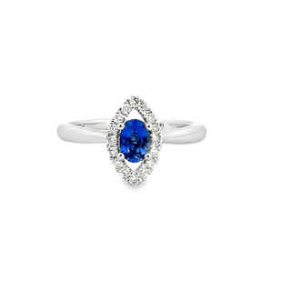 Halo Fashion Ring | 14k White (0.65ct Oval)